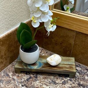 Boho Wooden Decor Stand Shelf Handmade Catch All Cabincore Cottagecore Unique